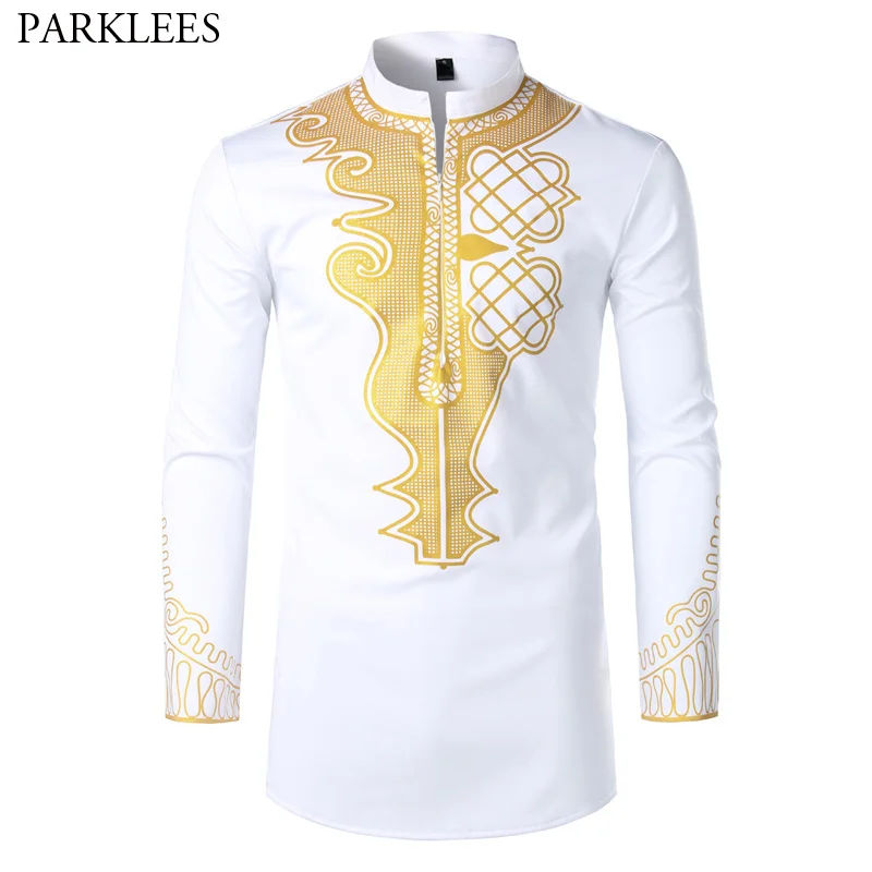 Мужская африканская одежда топы футболка Homme Dashiki брендовая новая с длинным