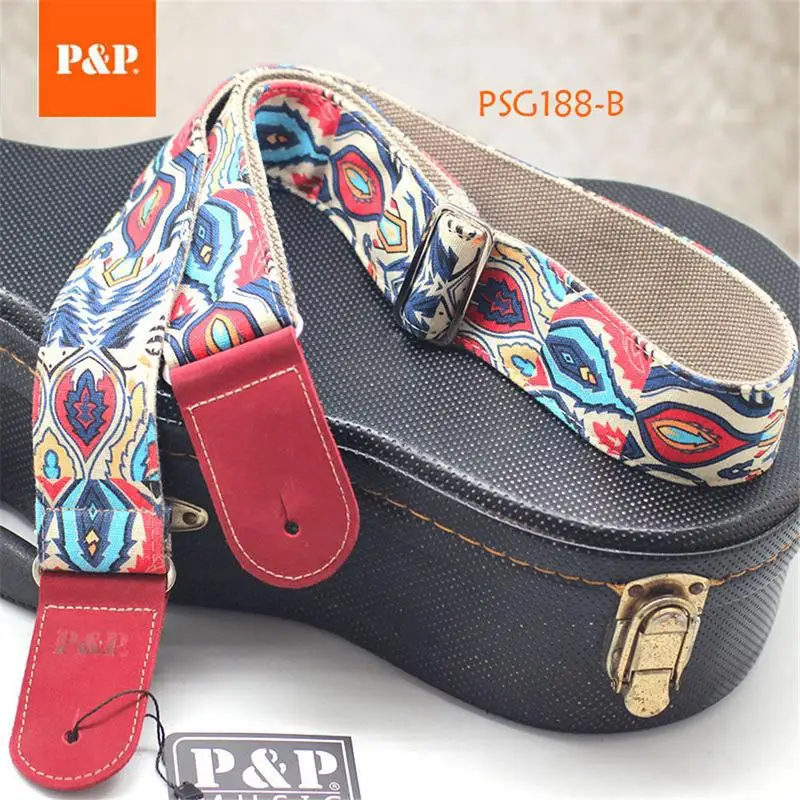 Ремень P &amp из хлопка + креативная парусиновая печать кожаный конец 135-150 см