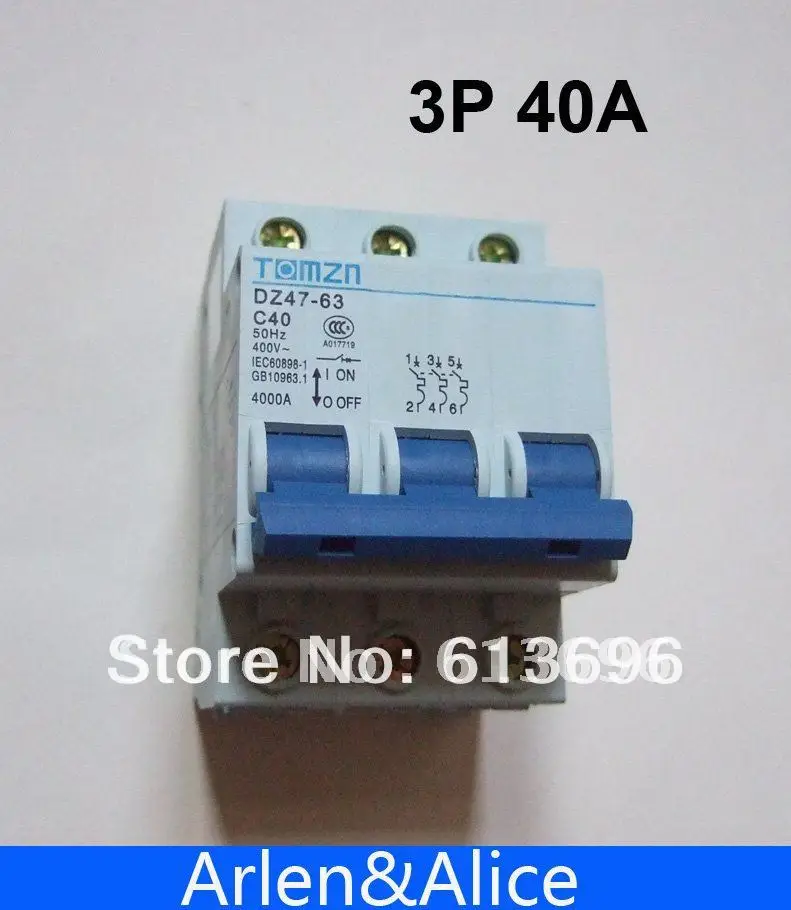 3P 40A 400V ~ 50HZ/60HZ Автоматический выключатель MCB C Тип|breaker mcb|mcb miniature circuit breakermcb breaker |