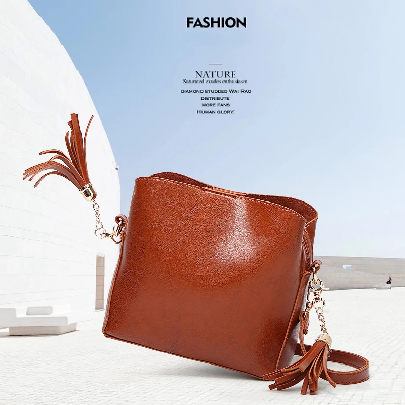 Lagemisay мини для женщин Винтаж Сумка мешок с кисточкой женская сумка PU Drawstring