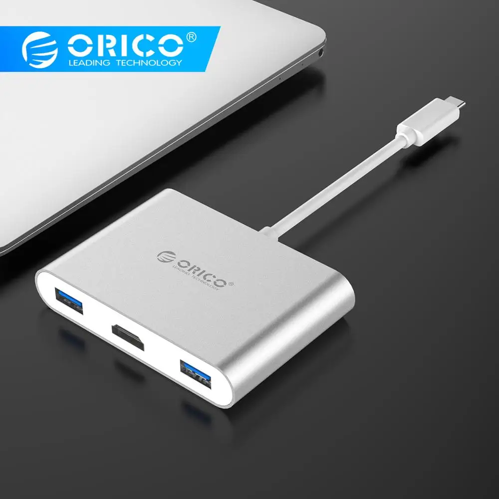 ORICO type-C концентратор USB C к мульти USB3.0 HDMI/VGA/RJ45/SD TF кардридер разветвитель PD зарядное устройство адаптер док-станция для ноутбука Macbook