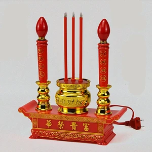 Свеча-лампа для украшения храма, буддийская, электрический светильник в виде свечи, Авалокитешвара, лампа Будды, на новый год, свадьбу