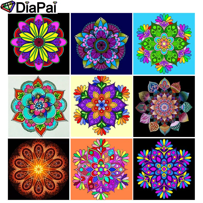 

DIAPAI Full Square/Round Drill 5D DIY Diamond Painting "Religious Mandala" 3D Embroidery Cross Stitch 5D Decor Gift