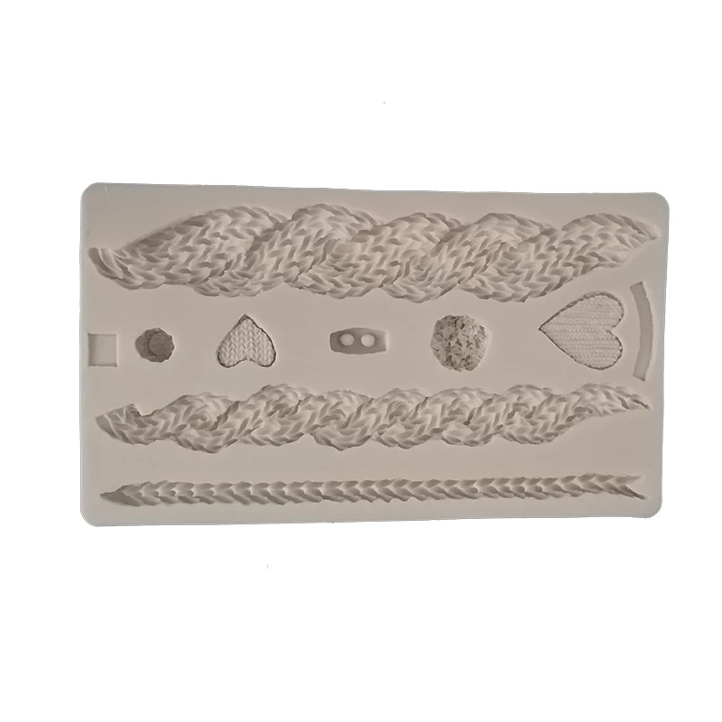 KLM-00138 Electric cable cake decoration silicone mold Knit Line Rope Chocolate Tool | Дом и сад