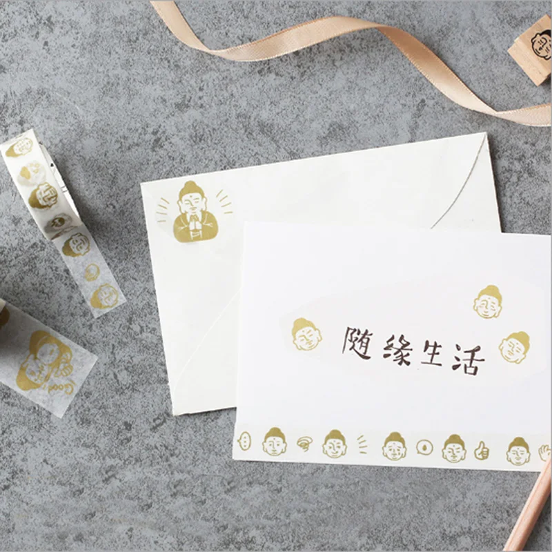 

15-30mm*7M Buddhist system washi tape DIY decoration scrapbooking planner masking tapes adhesive tape label school supplies