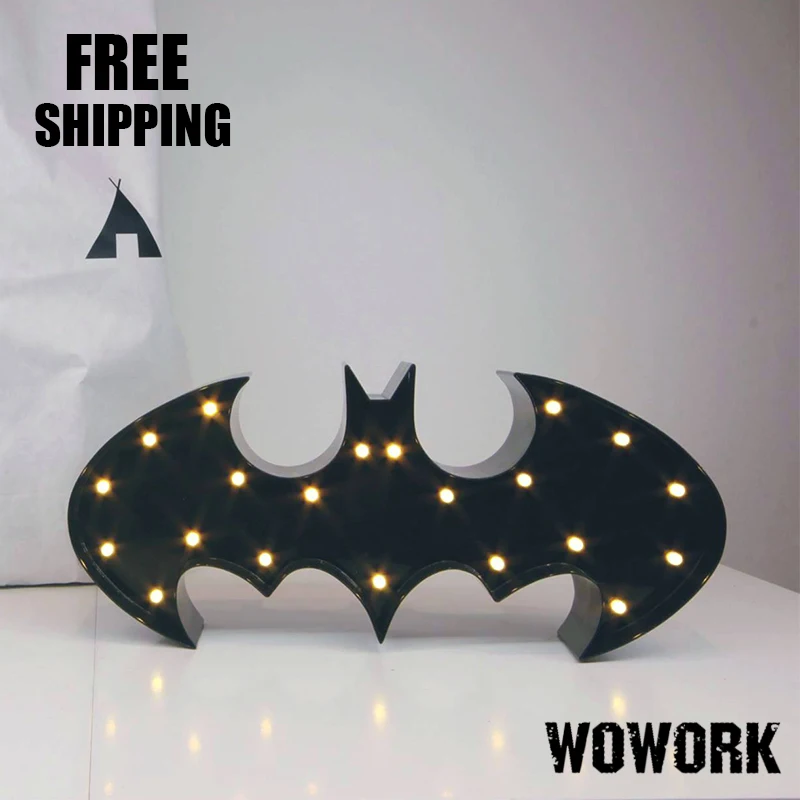 LED Рождественская Letter металла bat свет шатер огни Letters помещении украшения на