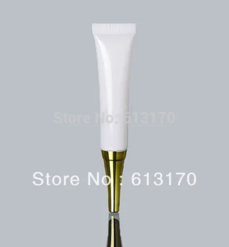 

15ml white eye cream tube soft tube mildy wash or butter or handcream tube eye cream container gold cap
