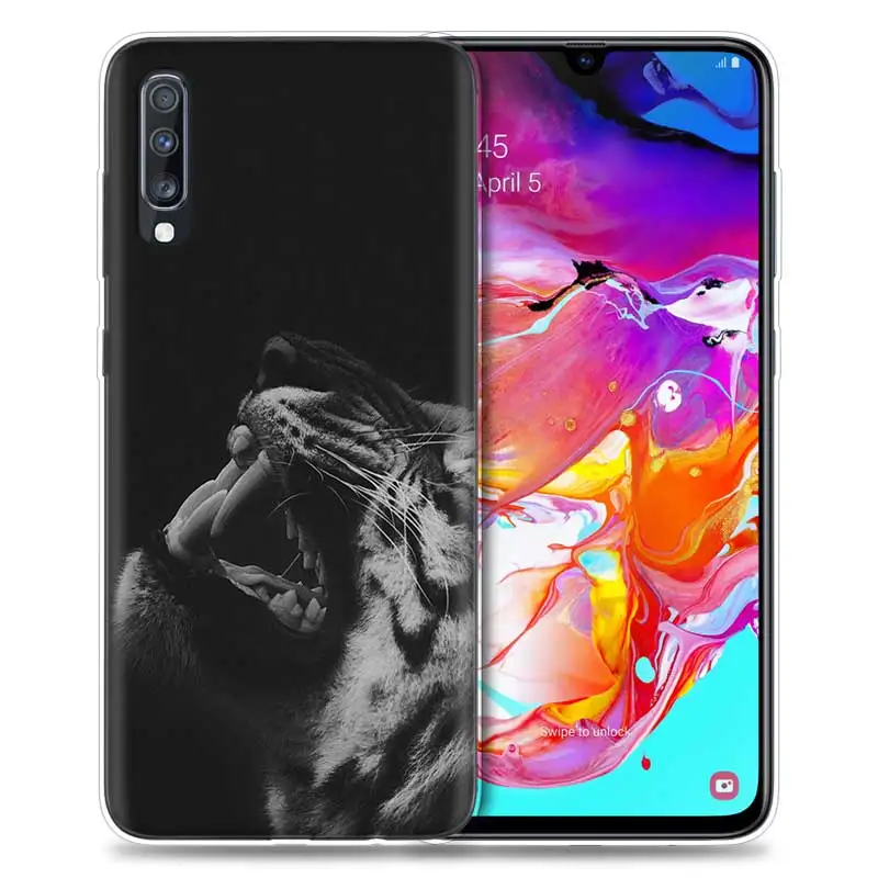 Тигра и леопардовой расцветкой чехол для samsung Galaxy A50 A70 A80 A60 A40 A30 A20 A10 M30 M20 M10 A6 A8 плюс A5 A7 A9 чехол для телефона из ТПУ с принтом"