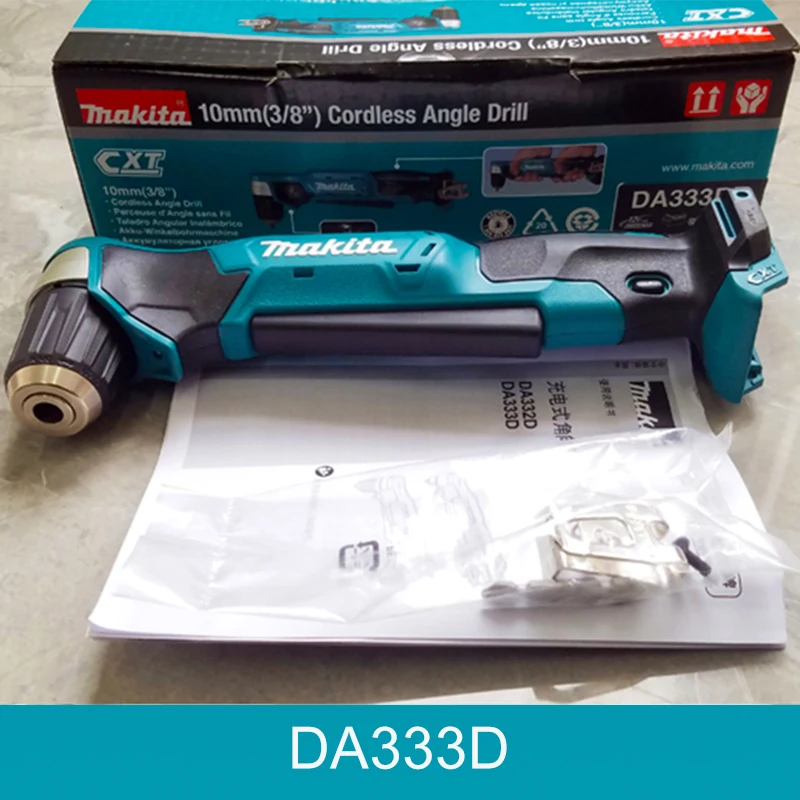 Новинка Makita 10 мм Беспроводная угловая дрель DA332DZ прямоугольная дрель DA333DZ ручная электрическая дрель 1100 ОБ/мин 12 В Электроинструмент только основной корпус
