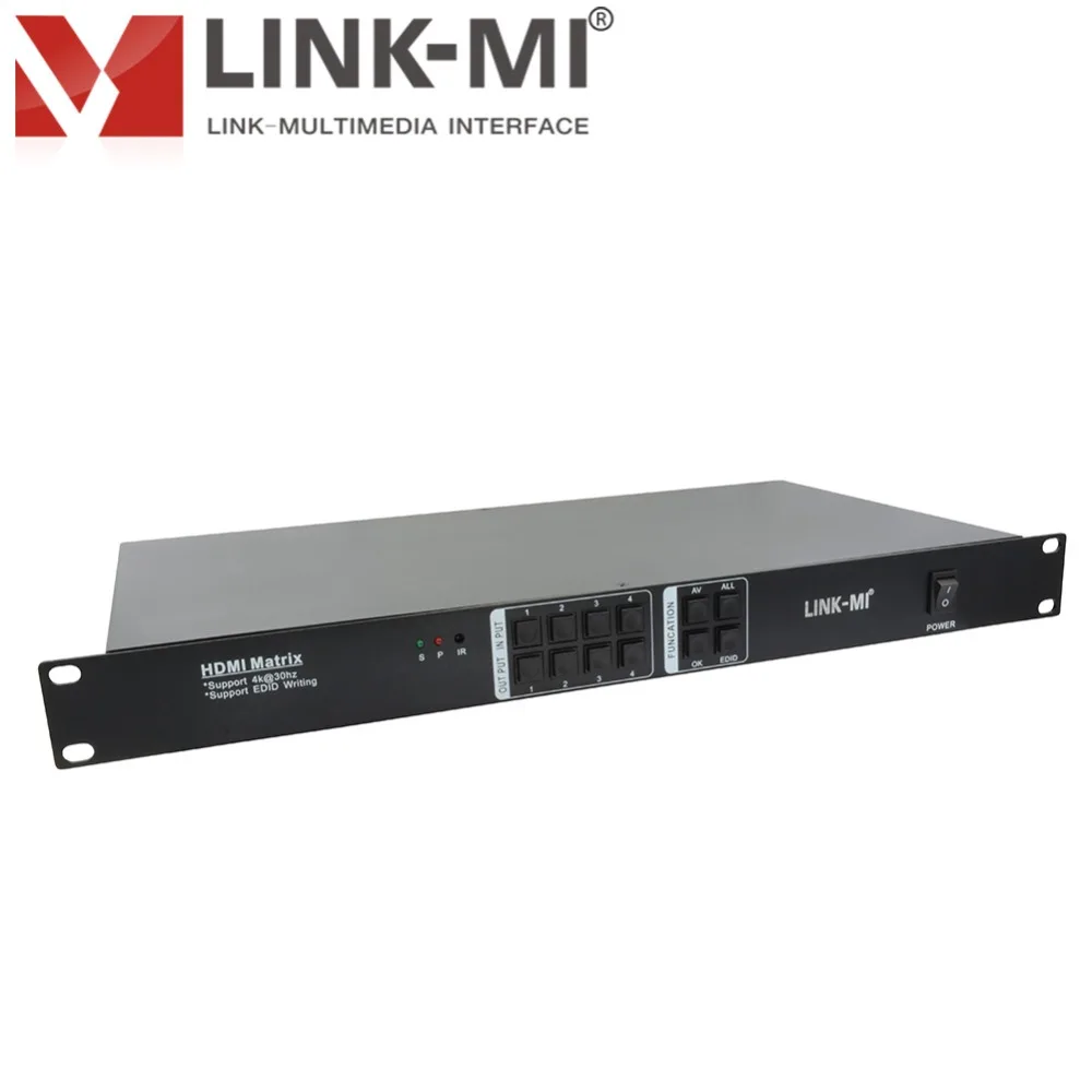 LINK MI LM MX44U профессиональная матрица 4x4 коммутационная система 4 K 3840*2160P @ 30Hz полоса