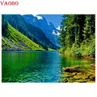 Алмазная вышивка 5d Горный Водопад, Алмазная мозаика, стразы для вышивки крестом, полностью квадратный натуральный сценический Декор