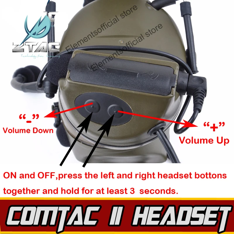 Z TAC tactical Softair Tactical Comtac II Гарнитура Airsoft Gun ipsc Midland PTT Hunting Arsoft наушники для