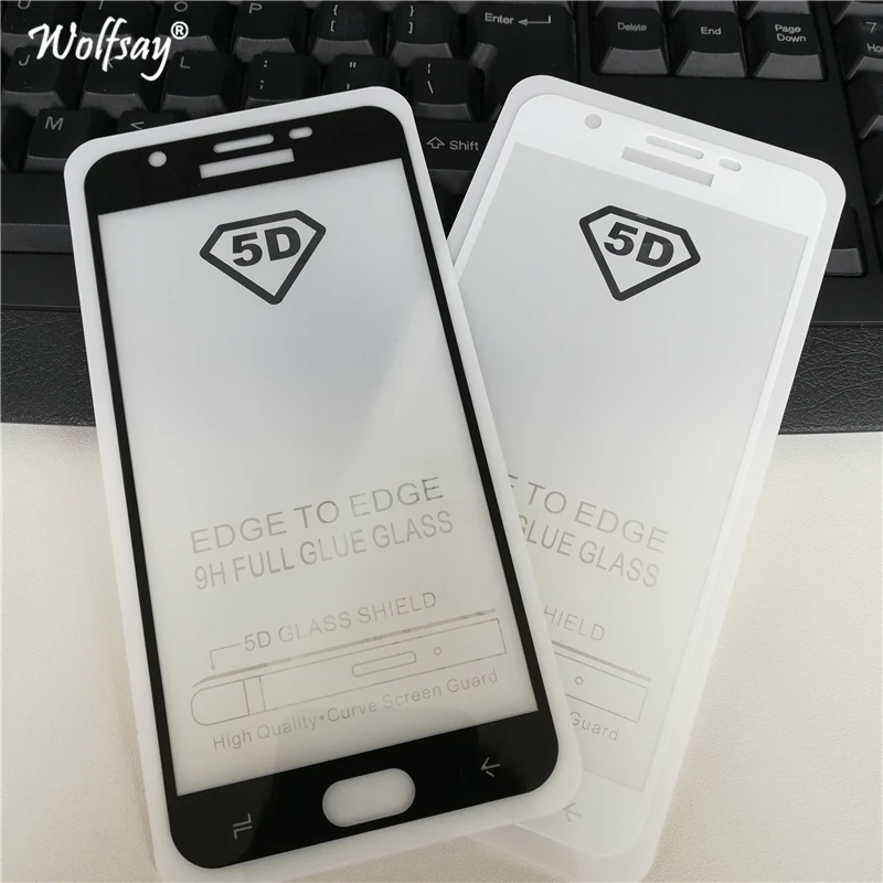 Закаленное 5d стекло с полной проклейкой для Samsung Galaxy J7 2018 Защитное экрана J737