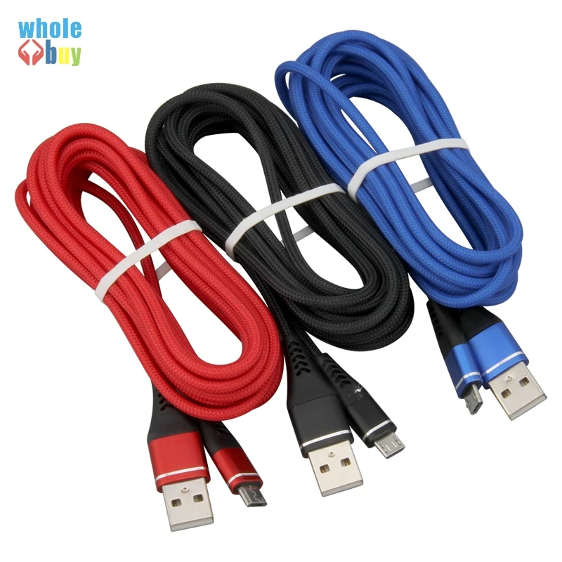 300 шт. новый нейлоновый тканый кабель Micro Usb 5pin 8pin Type C для синхронизации данных и