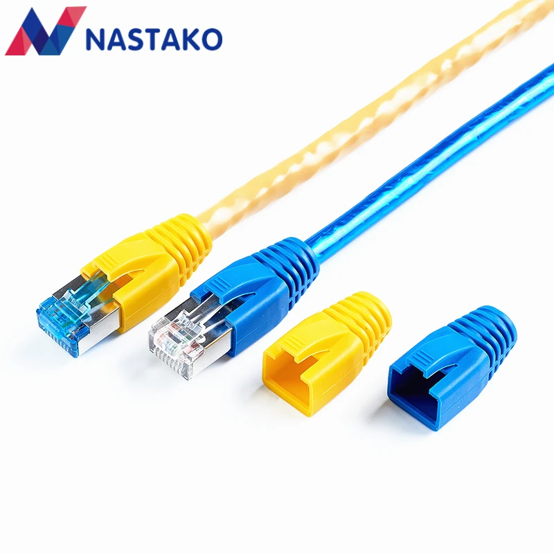 Красочный Cat7 RJ45 разъем крышка s разъемы для сетевого кабеля Ethernet сброс натяжения