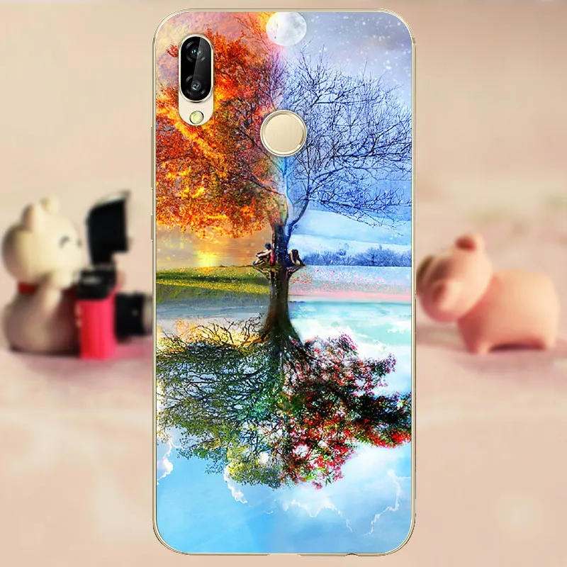 Мягкий чехол из ТПУ для Huawei P20 Lite силиконовый P20lite телефона задняя защитная крышка