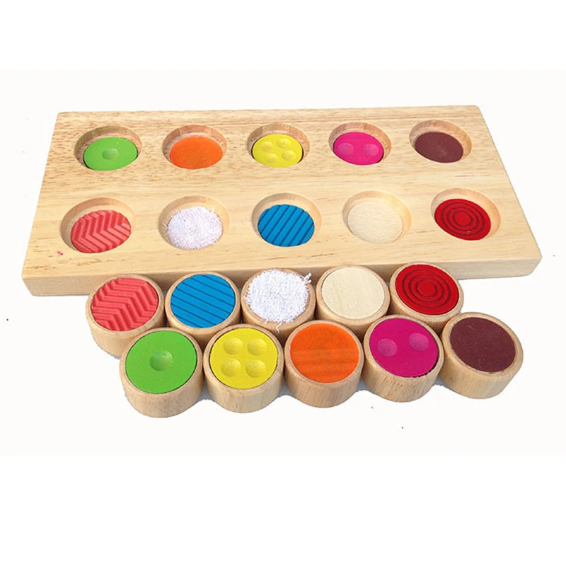 Монтессори игрушки для детей раннего обучения деревянная игрушка текстура