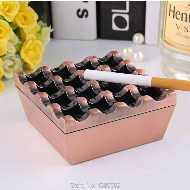 Горячая мода бронзовый цвет старинные пепельница металл ремесла стол украшения