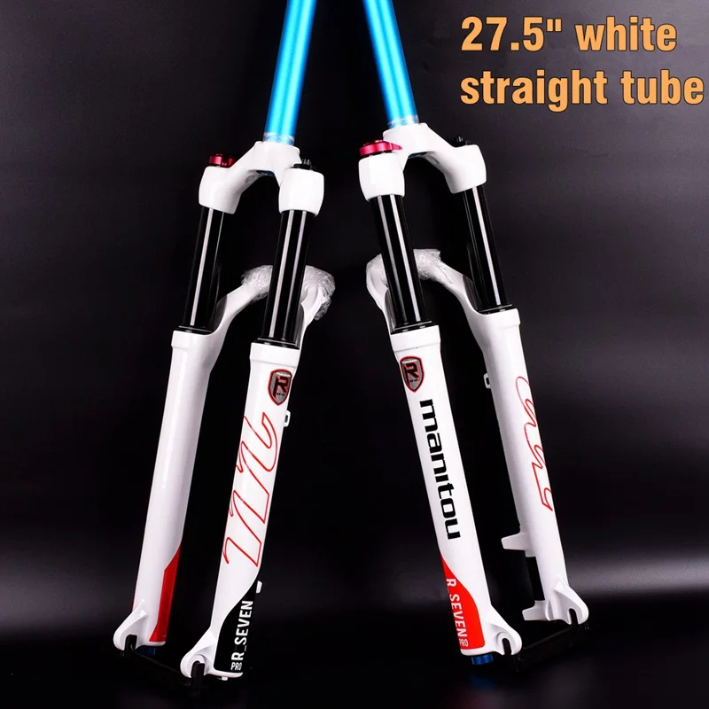 Велосипедная вилка Manitou R7 PRO, 26, 27,5 дюймов, для горного велосипеда MTB, воздушная вилка, матовая черная подвеска, pk Machete COMP, Marvel,, 1560 г - Цвет: 27.5 white straight