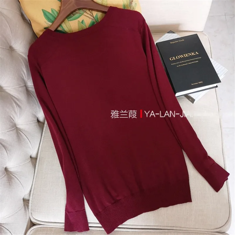 Роскошные Дизайнерские брендовые вязаные пуловеры для женщин с круглым вырезом