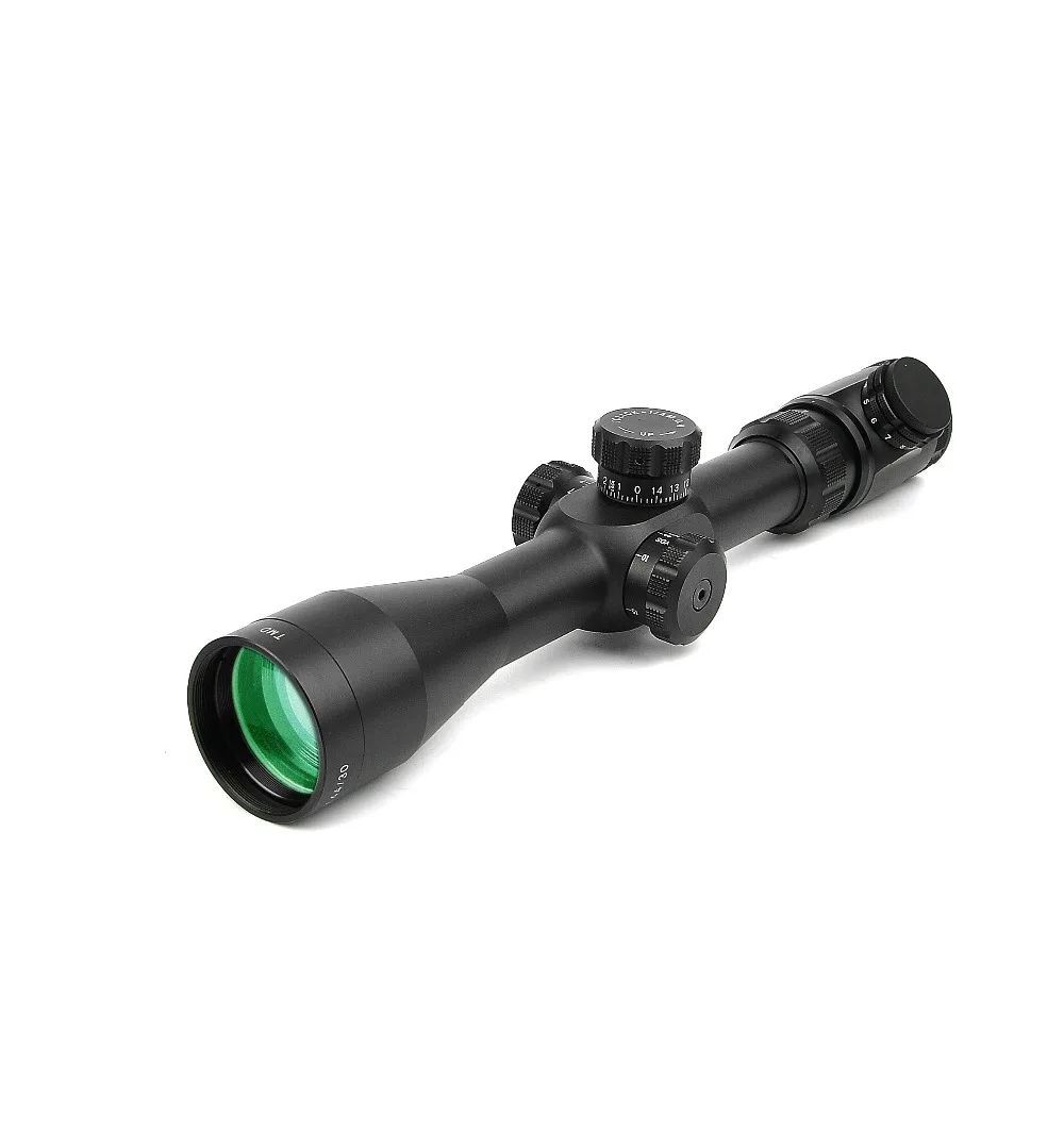LEBO 4-14X44 SPIR первая фокальная плоскость прицел подсвеченный красным тактический оптический прицел Боковая регулировка параллакса охотничьи прицелы