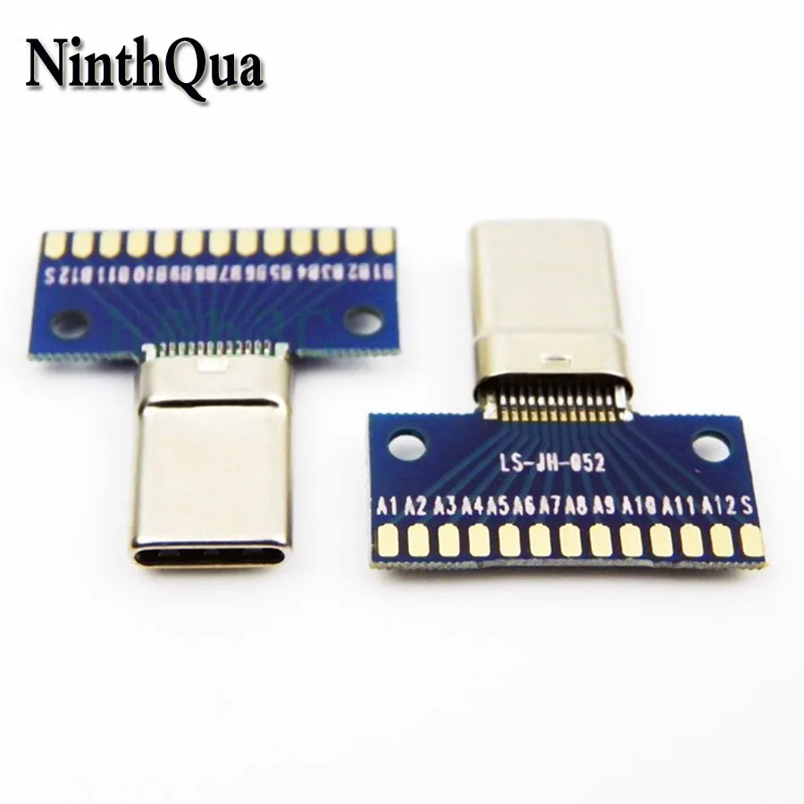 

NinthQua 1 шт. USB 3. 0 Type-C коннектор 24 + 2P Штекерный адаптер для припоя провода кабеля 24P + 2P запчасти печатной платы
