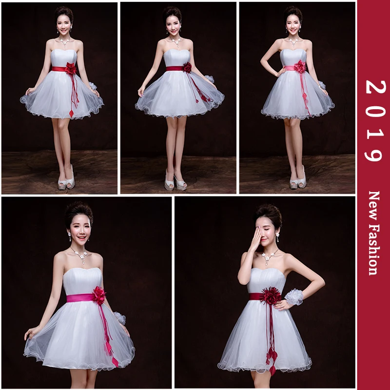 

JaneyGao Short Homecoming Dresses Women Elegant Formal Gown For Prom Party Sweetheart White With Appliques 2019 New Arrival