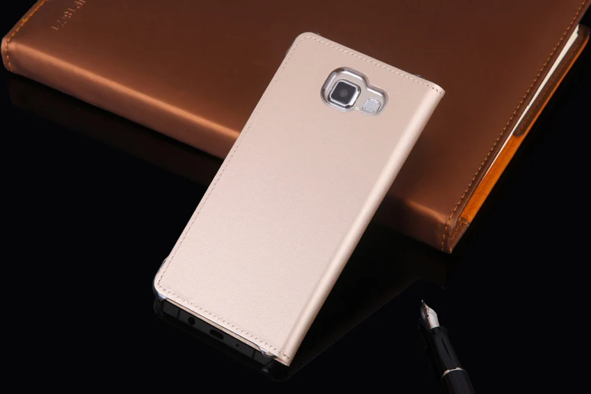 Чехол-раскладушка кожаный чехол для телефона для samsung Galaxy A3 A5 A7 A 3 5 7 см A310F A510F A710F SM-A310F SM-A510F с прозрачным окном