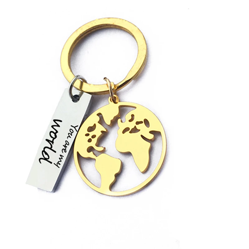 Earth Keychains You Are My World кулон брелок с эмблемами путешествий дружба креативный лучший