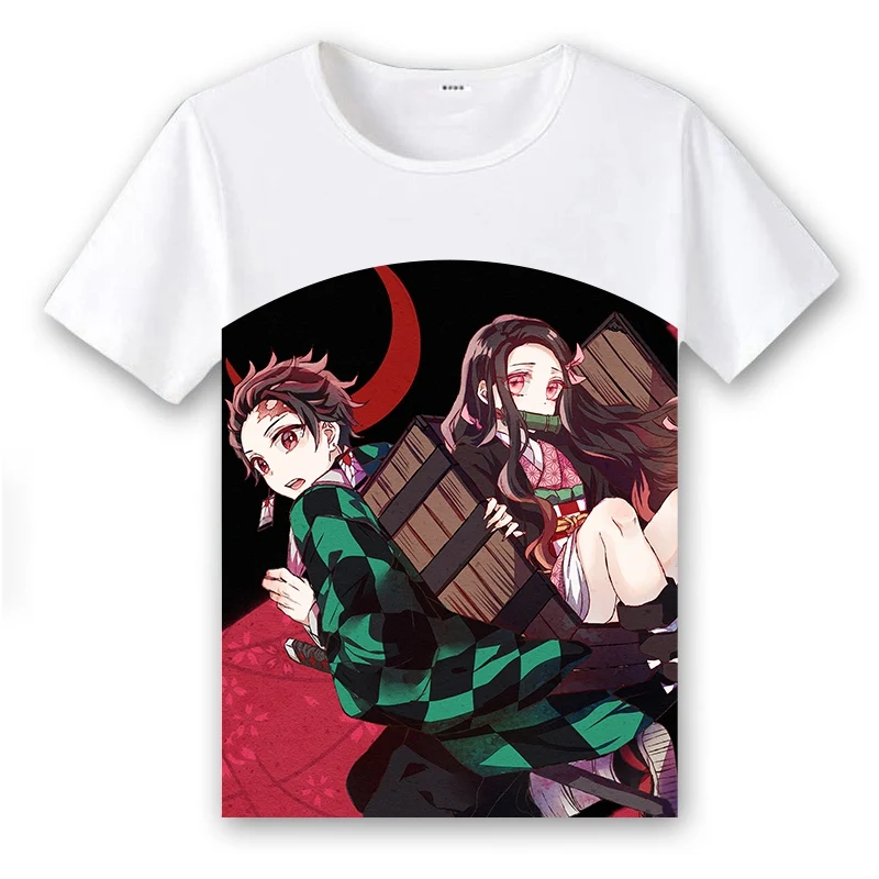 7 Футболка унисекс в японском стиле с героями аниме «Demon Slayer Kimetsu no Yaiba Tanjirou Kamado Nezuko Kamado»; костюм для косплея; летняя футболка; Повседневный Топ - Цвет: 7