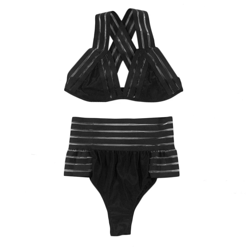 Женский купальник черный с высокой талией|online|online swimsuitsonline bikini |
