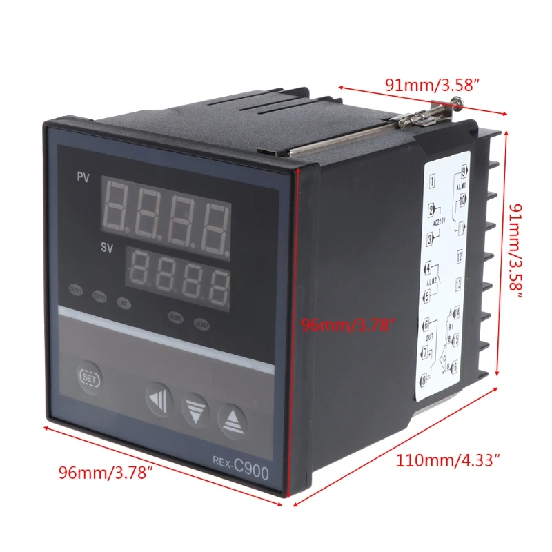 PID контроллер температуры REX-C900 K вход SSR релейный выход 96*96 мм термостат