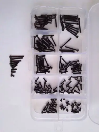 180 шт. набор черных шестигранных болтов с головкой|allen bolt|bolts hexhex bolt |