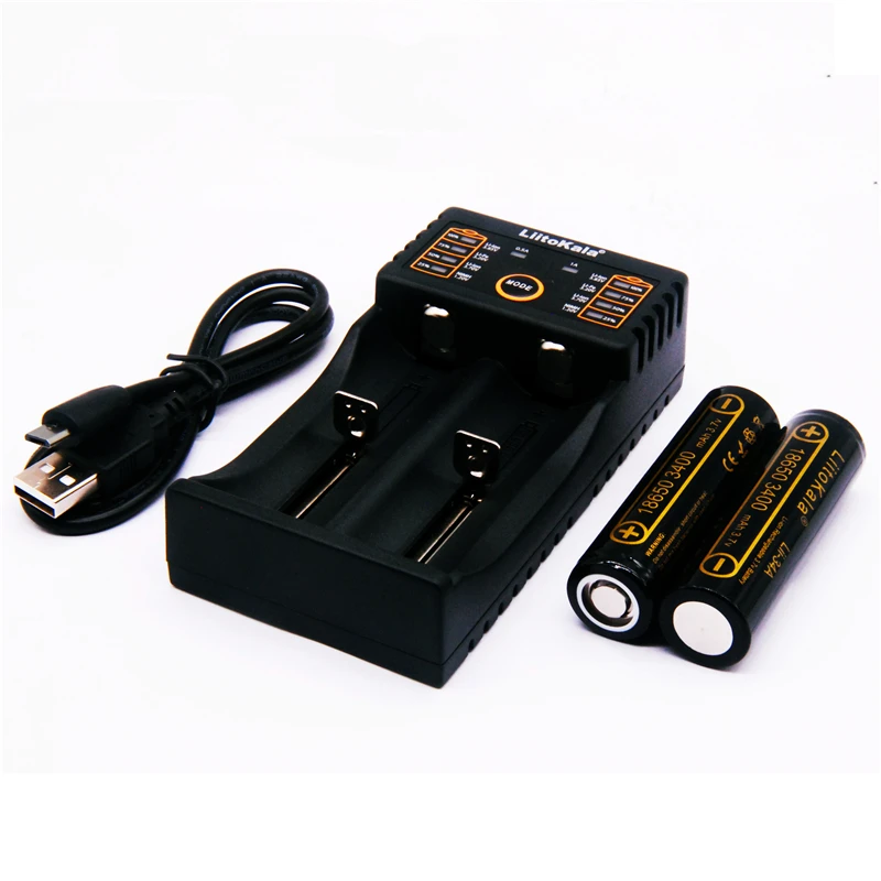 Liitokala Lii 202 18650 зарядное устройство + lii 34A 34B ncr18650b 3400 mAh Большая емкость литиевая