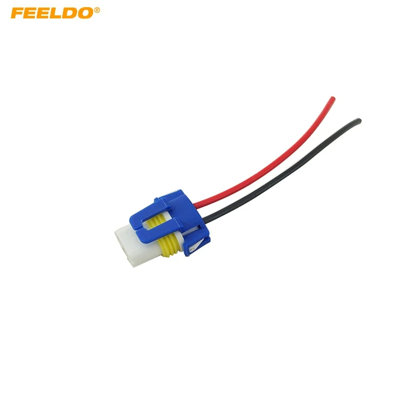 

FEELDO 2Pcs 9005 female ceramic bulb socket case for Halogen headlamp pigtail connector holder
