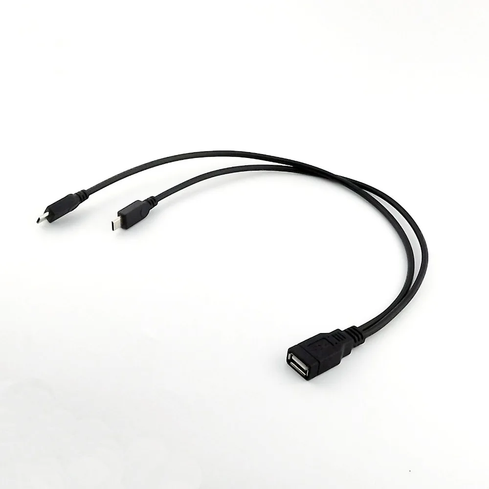 1x USB 2 0 A Мама двойной Micro папа Y разветвитель адаптер для мобильного телефона