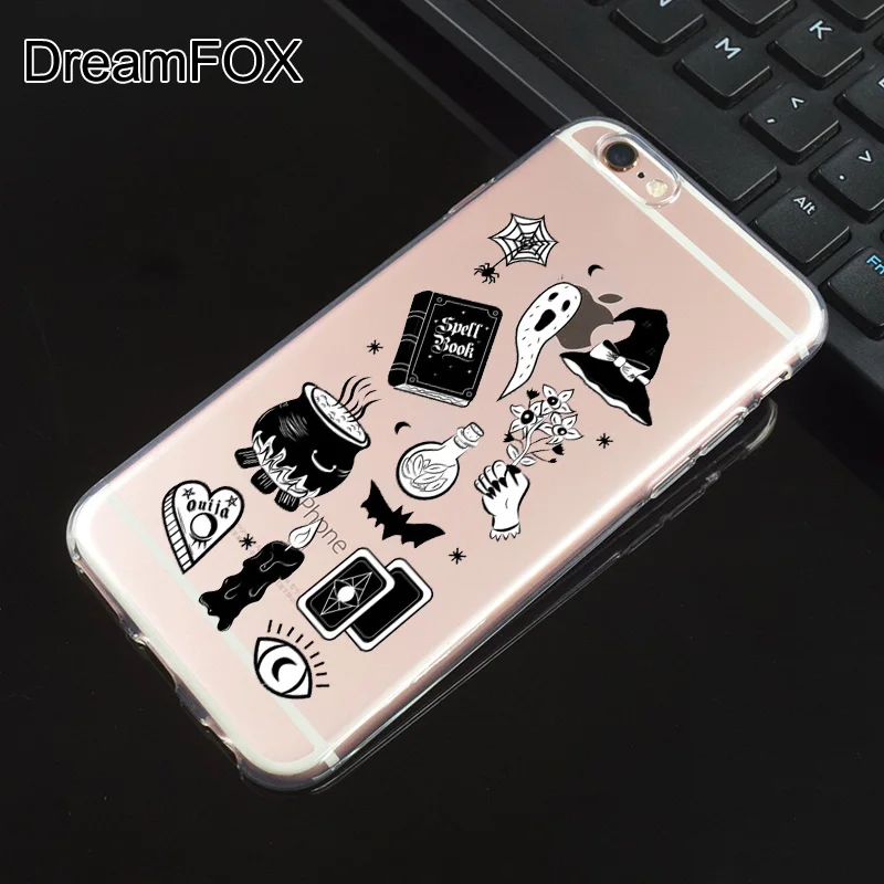 DREAMFOX N037 Girly пастельных Bruja Мягкий ТПУ силиконовый чехол для Apple iPhone XR XS Max 8X7 6 S Plus 5 5S
