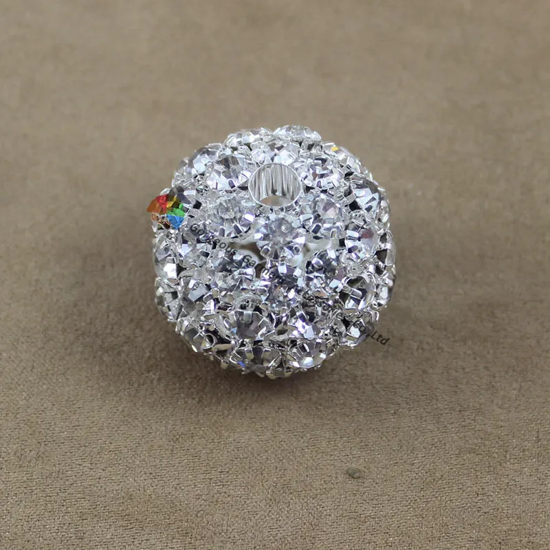 Золотые металлические блестящие чешские прозрачные бусины 30 мм из страз для