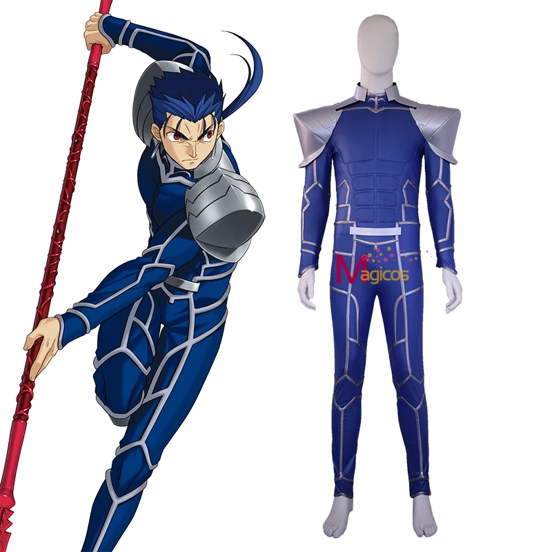 Аниме Fate/Stay Night Lancer Косплей Костюм Cu Chulainn Хэллоуин Взрослые высококачественные