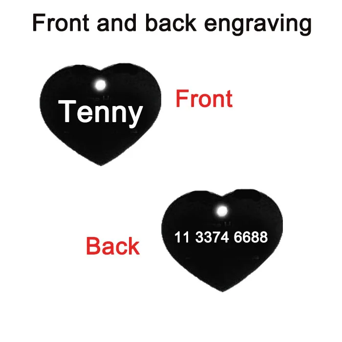 2 шт./лот Персонализированная бирка с именем питомца Бесплатная гравировка