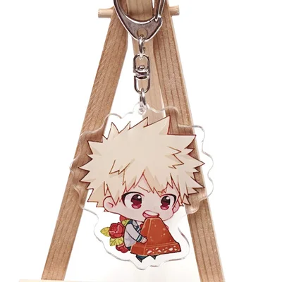 As picture My Hero Academy брелки Midoriya izku Bakugou кацуки украшения милый брелок для ключей Новые двухсторонние брелки - Цвет: As picture
