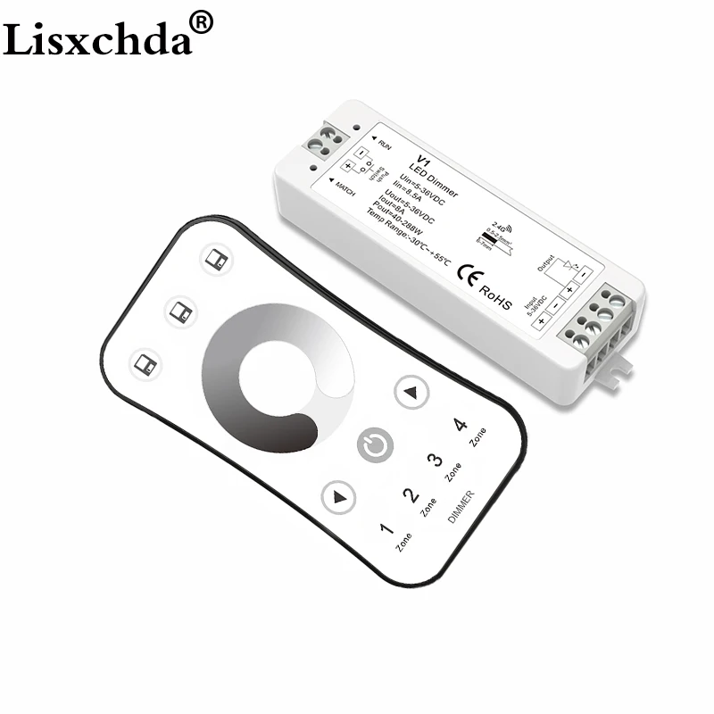 DC5V 36V Беспроводной 2 4 г зоны RF сенсорный светодиодный регулятор света контроллер