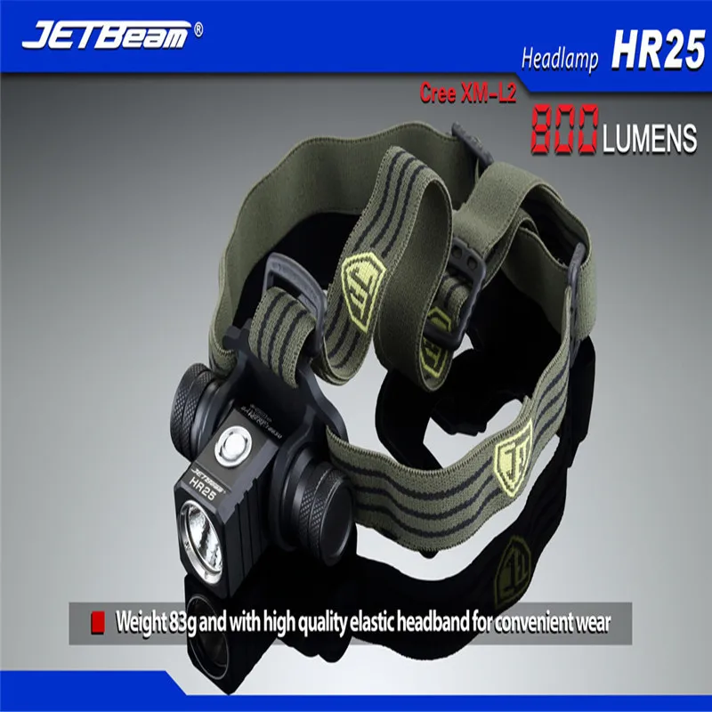 Фонарь на велосипедной головке для велосипеда передняя фара JETbeam HR25 XM L2 800 люмен