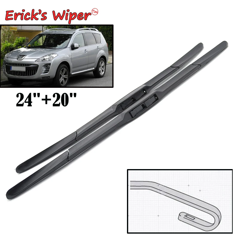 

Erick's Wiper Front Hybrid Wiper Blades For Peugeot 4007 2007 - 2012 Windshield Windscreen Front Window 24"+20"