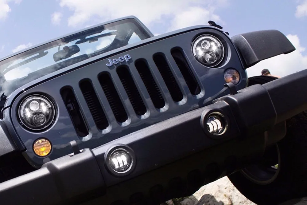 7 &quotсветодиодный наполовину Топ Halo Angel Eye Hi/lo Beam / DRL лампа для Jeep Wrangler JK TJ Harley