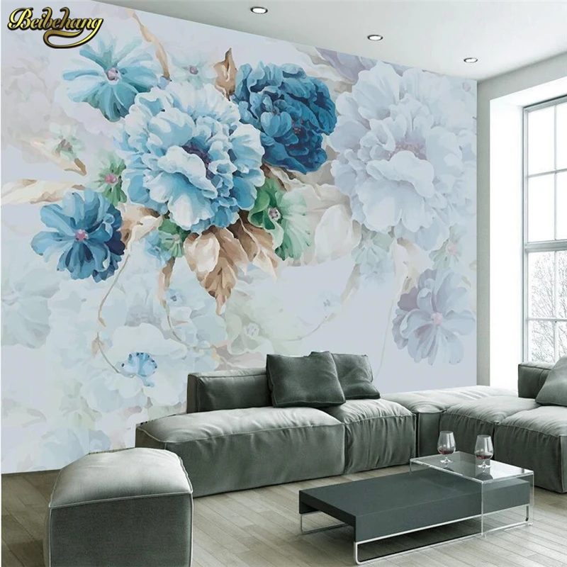 Фотообои beibehang на заказ с цветами пасторальная фотобумага 3d обои для пола