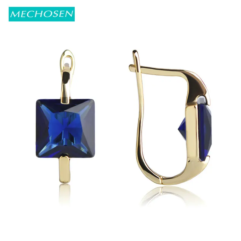 MECHOSEN квадратные серьги из горного хрусталя медные Bijuterias Brincos Pequenos пирсинг ушей