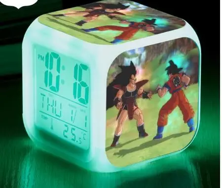 Коричневый Повтор wekker часы Dragon Ball будильник светодиодный reloj despertador детские часы цифровые часы многофункциональная лампа подарки+ коробка - Цвет: Коричневый