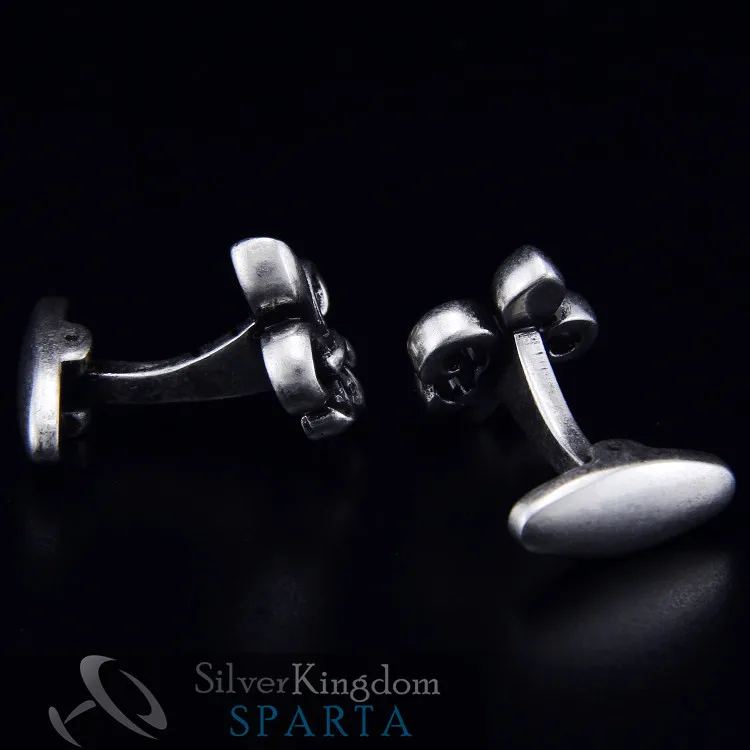 SPARTA Antic Silver Plated 3D French Royal Emblem cufflinks men's Cuff Links + Free Shipping !!! metal buttons | Украшения и