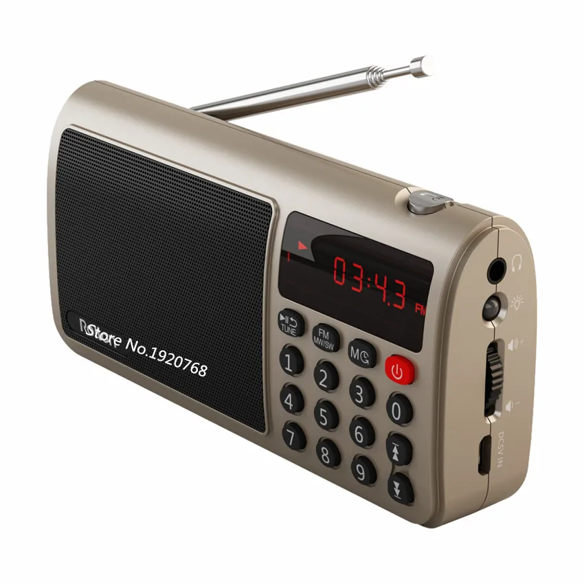 Портативный World Band FM/MW/SW Стерео FM радио Динамик + бесплатная доставка Rolton SD/TF карты